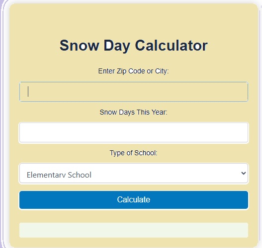 Snow Day Calculator